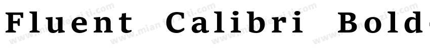 Fluent Calibri Bold字体转换